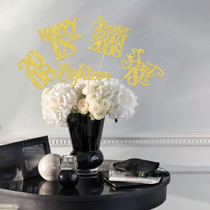 15 PCS 50th Birthday Centerpiece Sticks Fifty Happy 50th Straight Outta 1976 Table Flower Centerpieces Sticks Cheers to 50 Floral Decorations for 50th Birthday Party Centerpieces Supplies Black