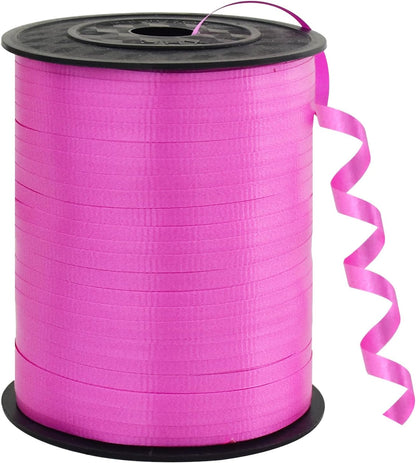BEISHIDA 500 Yards Red Ribbon Crimped Curling, Balloon String Shiny Metallic Roll for Gift Wrapping Ribbon for Birthday Valentines Day Wedding Mother's Day Party Decorations