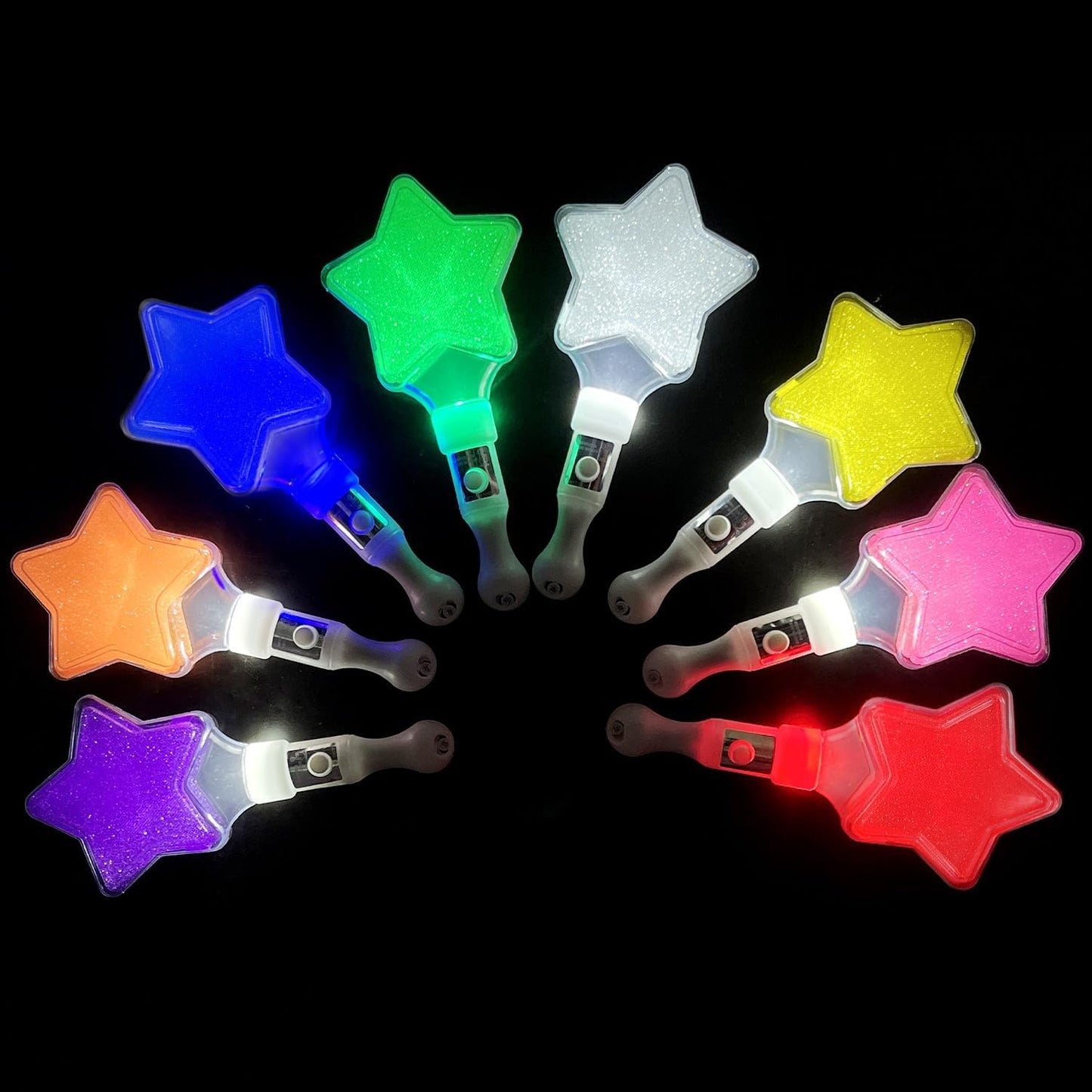 M.best 24Pcs Glow Sticks Party Packs, Glow in The Dark Party Supplies, LED Light Up Wands Sticks Party Favors for Wedding, Raves, Concert, Camping, New Year, Carnival, Halloween