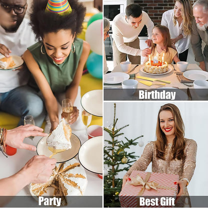 Stainless Steel Cake Server Pack of 10 Pie Holder Transfer Triangular Spade Spatula Serrated Edge for Pizza Cake Baking Safe in Dishwasher (Gold)