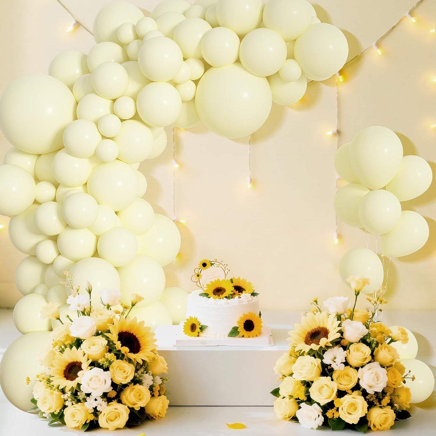 Amandir 153pcs White Sand Balloons Arch Garland Kit Different Sizes 18 12 10 5 Inch Cream Beige Sand White Latex Balloon for Birthday Boho Neutral Baby Shower Wedding Anniversary Party Decorations