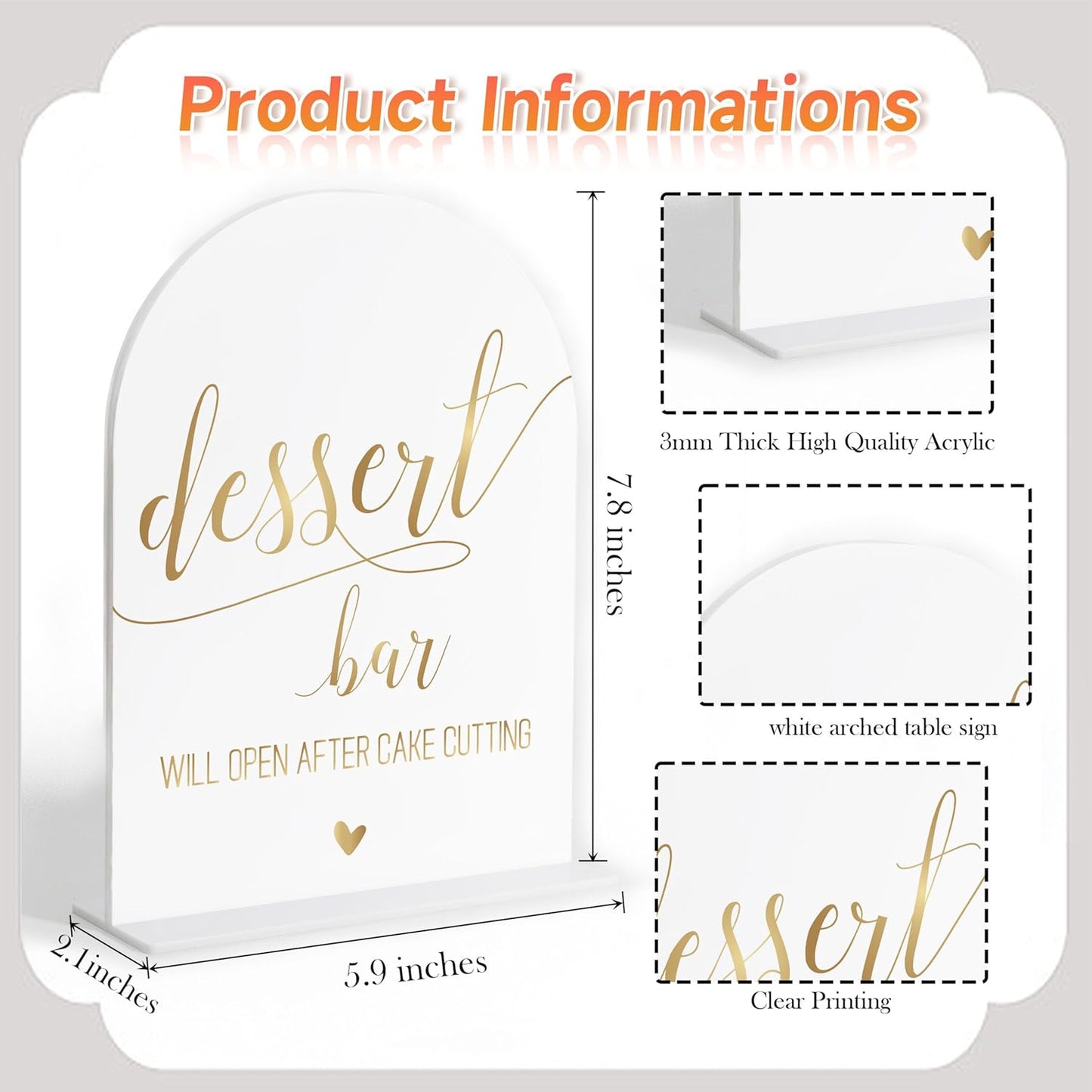 Audio Guest Book Sign, White Arch Acrylic Wedding Sign, Audio Guest Book Wedding Phone, Bridal Shower Decor, Engagement Party Decor, Centerpiece Table Decorations Party for Bride and Groom-14