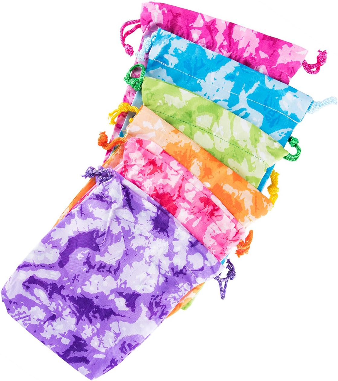 Super Z Outlet Tie-Dye Camouflage Drawstring Bags Party Favors, Arts & Crafts Activity 7"x10" (12)