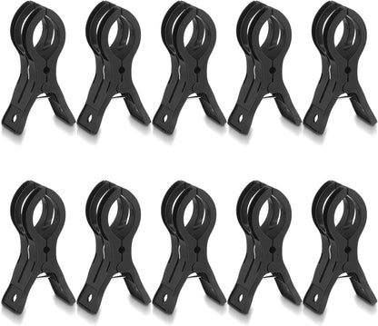 LemonRoad 10 Pack Large Balloon Arch Clips Plastic Transparent Backdrop Spring Clamps 3.5 Inch Heavy Duty Clip for Balloon Arch Kit Birthday Decoration Crafts Woodworking Photography Studios (Clear)