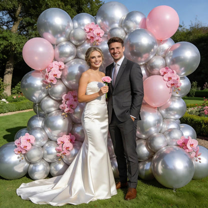 110pcs Black Balloon 12 inch, Black Latex Balloons for Birthday Party Baby Shower Wedding(with 2 Ribbons). - Colors A