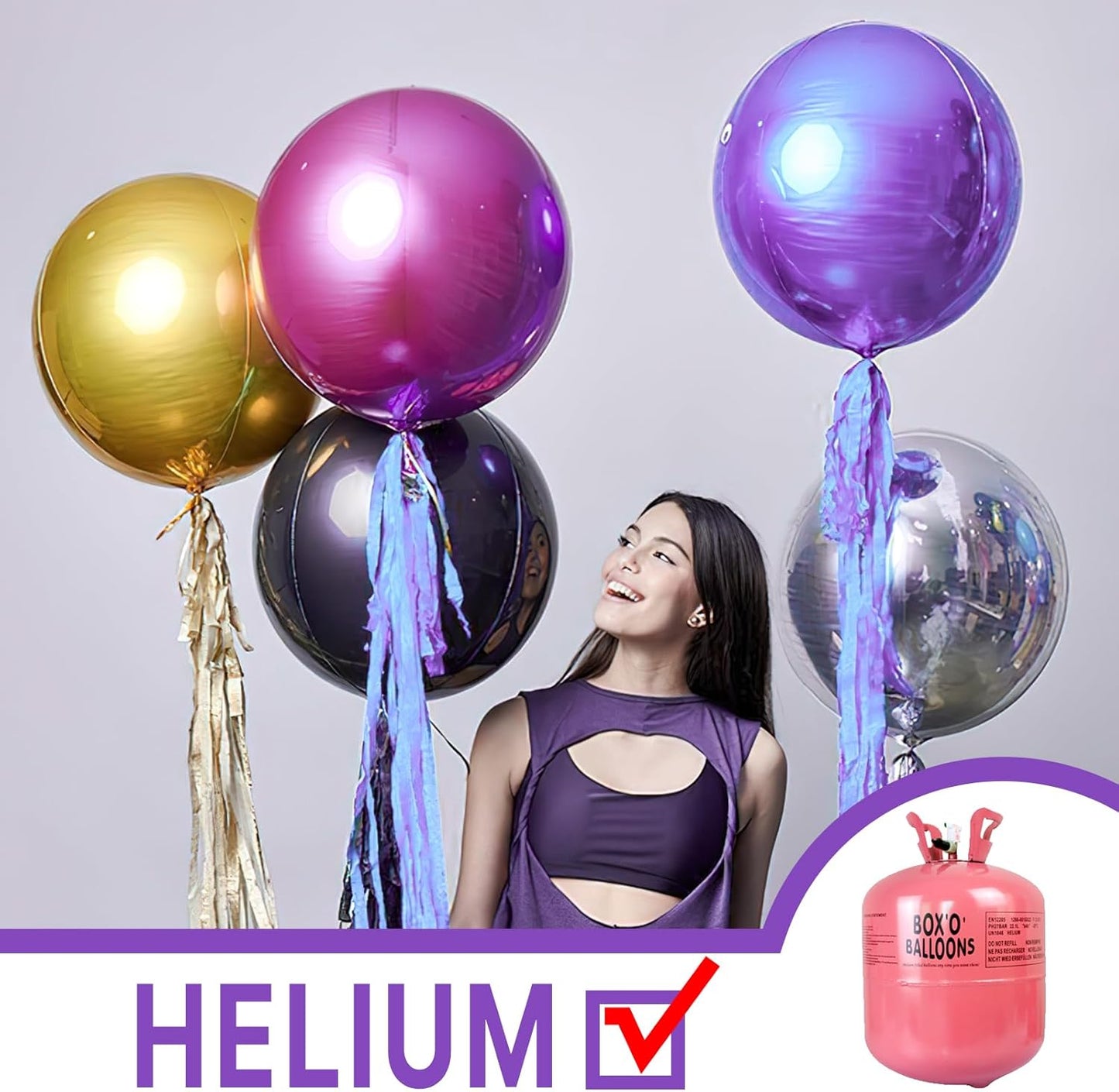PartyWoo Metallic Gold Foil Balloons 20pcs Different Sizes Pack of 22 15 10 Inch Large Round Foil 4D Inflatable Mirror Ball Mylar Balloons for Graduation Birthday Baby Shower Party Decorations