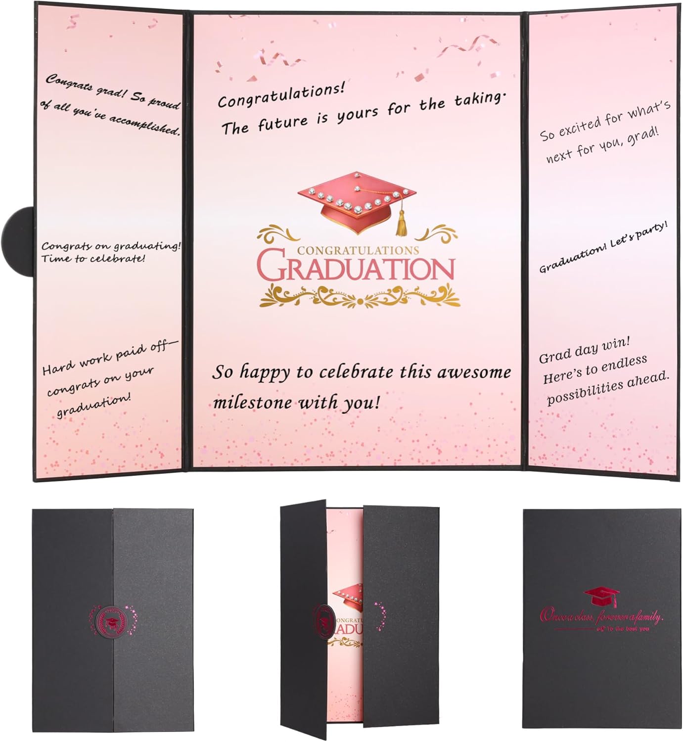 Graduation Guest Book 2026 Graduation Party Decorations Class of 2026 Graduation Sign in Book Signature Board Keepsake Grad Party Supplies College High School Graduation Gift Card Book (Blue)