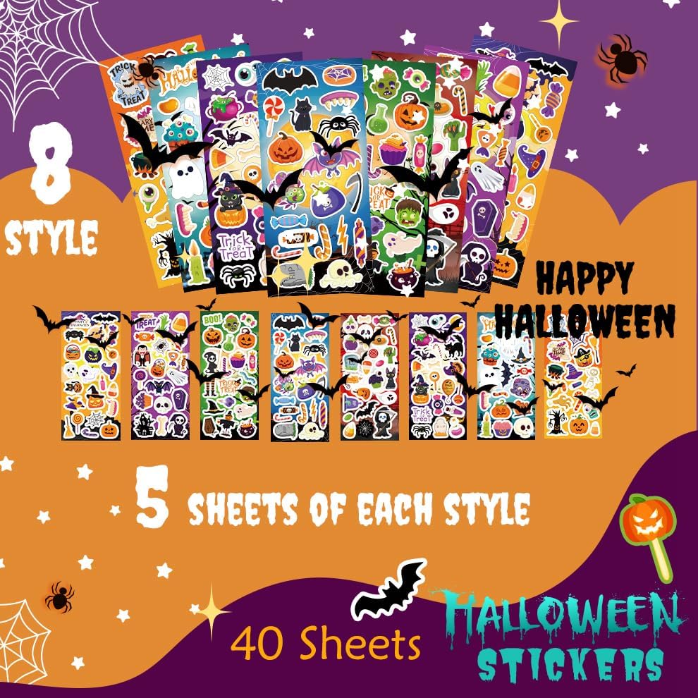 KARSLORA 36 Sheets Stickers for Kids, 800+ Stickers for Scrapbooking Including Animals, Fruits, Dinosaurs, Hearts, Cats, Fish, Cars, Space and More, Party Favors for Kids
