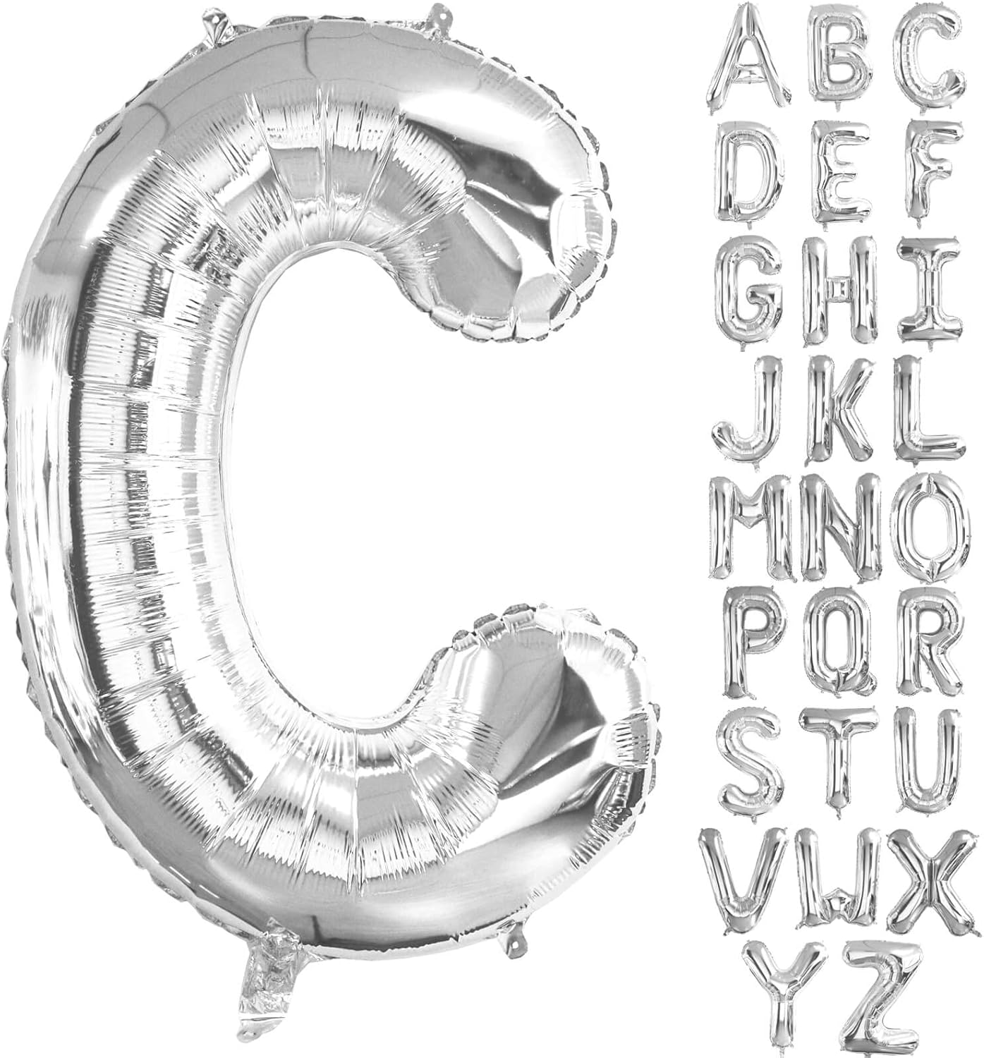 Lovoir 40 Inch Large Silver Letter M Balloons Big Size Jumbo Mylar Foil Helium Balloon for Birthday Party Celebration Decorations Alphabet Silver M
