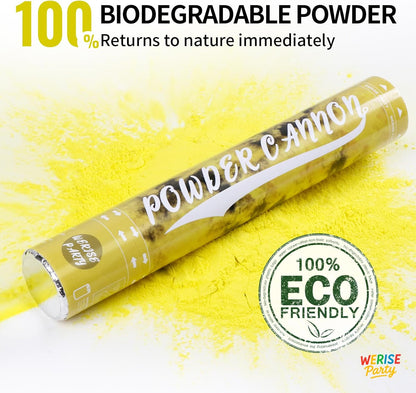 Red Powder Cannon Poppers, WERISE Party Biodegradable Smoke Poppers Cannon 12 Inch Powder Poppers for Birthday Party Valentines Day and Graduation 2 Pack