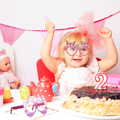 32 Pcs Spa Party Favors Paper Glasses Makeup Paper Eyeglasses Frames Spa Photo Booth Props Selfie Props for Makeup Birthday Party Decorations