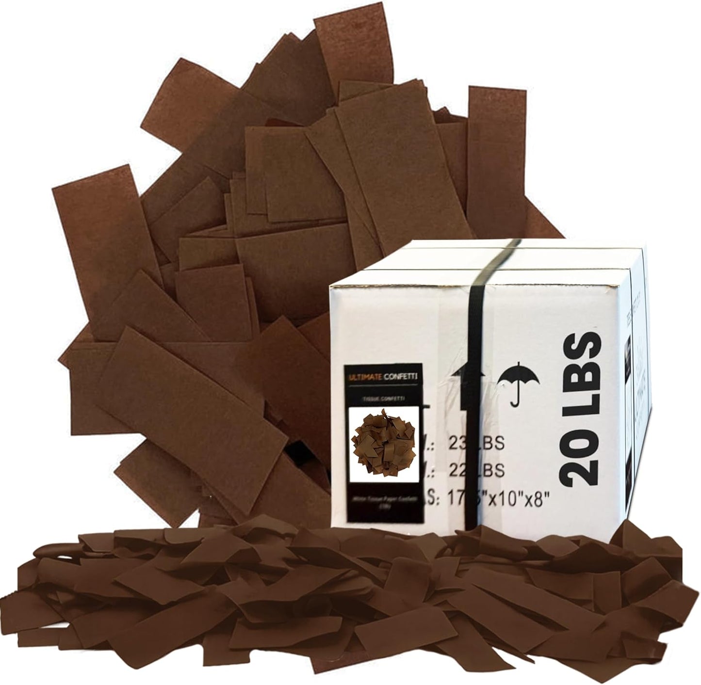 Ultimate Confetti, Multicolor Biodegradable Confetti - Rectangular Fluttering Tissue Paper Confetti for Cannon and Launcher use - Best for Holidays, Birthday, Wedding, and Parties - 1 lb, 16 oz