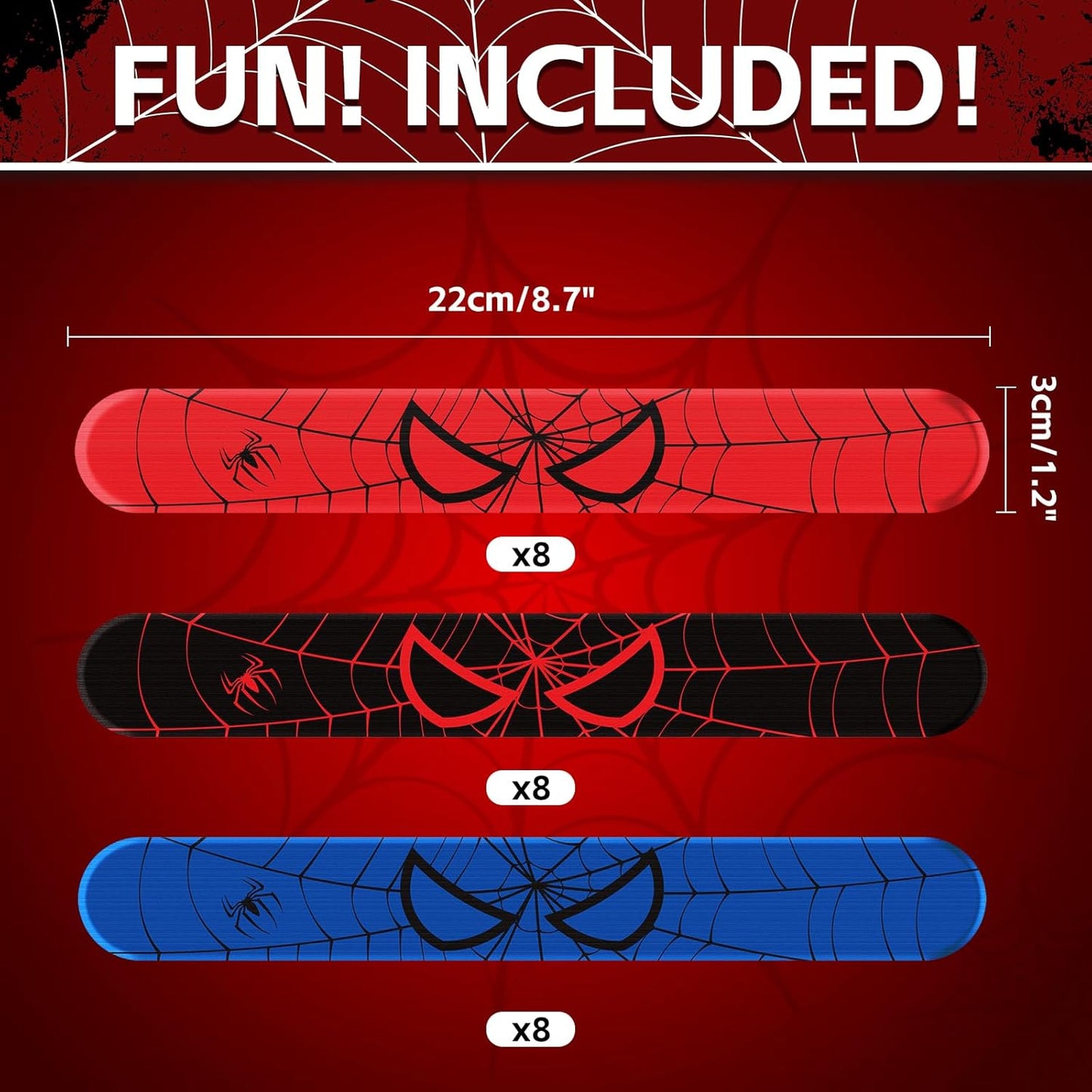 Cartoon Animation Slap Wristband, 24 Pack - Birthday Party Supplies, Cartoon Theme Bracelets Goodie Bag Fillers for Birthday & Theme Parties