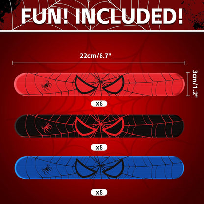 Cartoon Animation Slap Wristband, 24 Pack - Birthday Party Supplies, Cartoon Theme Bracelets Goodie Bag Fillers for Birthday & Theme Parties