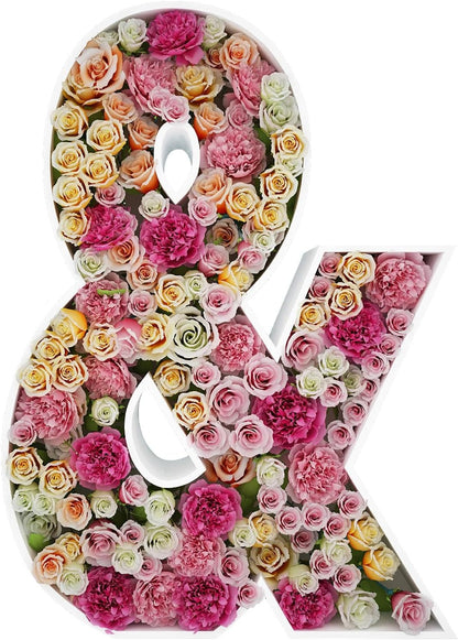 JW Passion - Premium Quality Made 3FT Tall Mosaic Balloon Frame Big Marquee Light Up Letters DIY Kit for Birthday Party Wedding Backdrop Decor Letter A Pre-Cut Foam Board