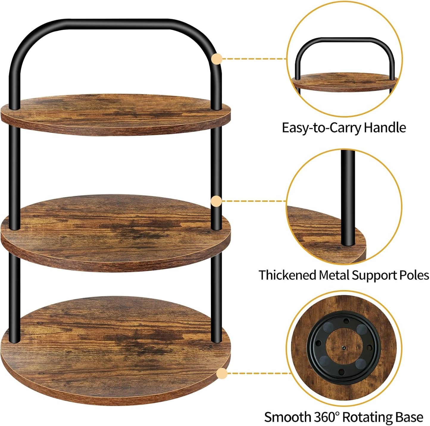 Cupcake Stand, Wooden Cupcake Stand for 100 Cupcakes 3 Tier Large Dessert Table Display Set Cupcake Tower Tiered Tray Stand Serving Tray for Party Supplies Vendor Display Farmhouse Decor
