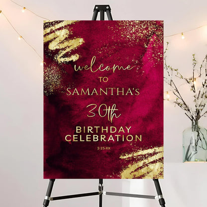 Editable Birthday Welcome Sign, Pink Bow Birthday Party Sign, Custom Birthday Signs, Welcome To Birthday Party, Birthday Party Decor, Welcome To Birthday Celebration Party Sign #12