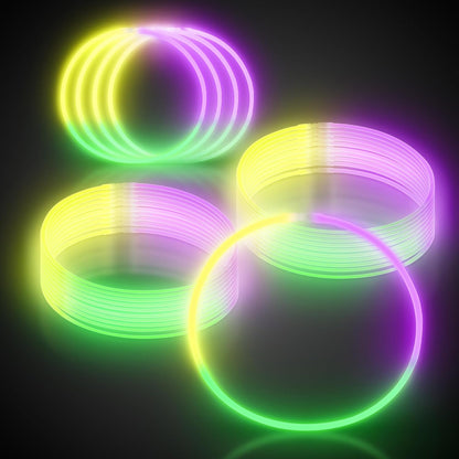 Windy City Novelties 22” Glow Stick Necklaces – 50 Pack for Summer Parties, Camping & July 4th Celebrations (Purple)