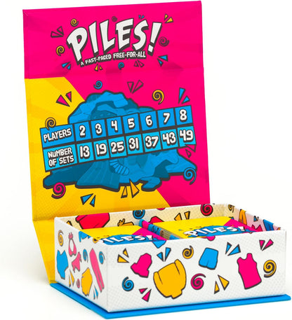 Lost Boy Entertainment Piles – Card Games – Family Games – for Kids 8 and Up – for Adults – Family Game Night – Travel & Memory Game – Party Games – 10 Mins