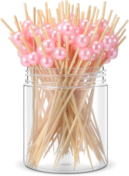 200 Pcs Cocktail Picks Long Cocktail Toothpicks Bamboo Toothpicks for Appetizers Fruits Food Skewers Sticks for Drinks Dessert Wedding Birthday Party(Fish Style)