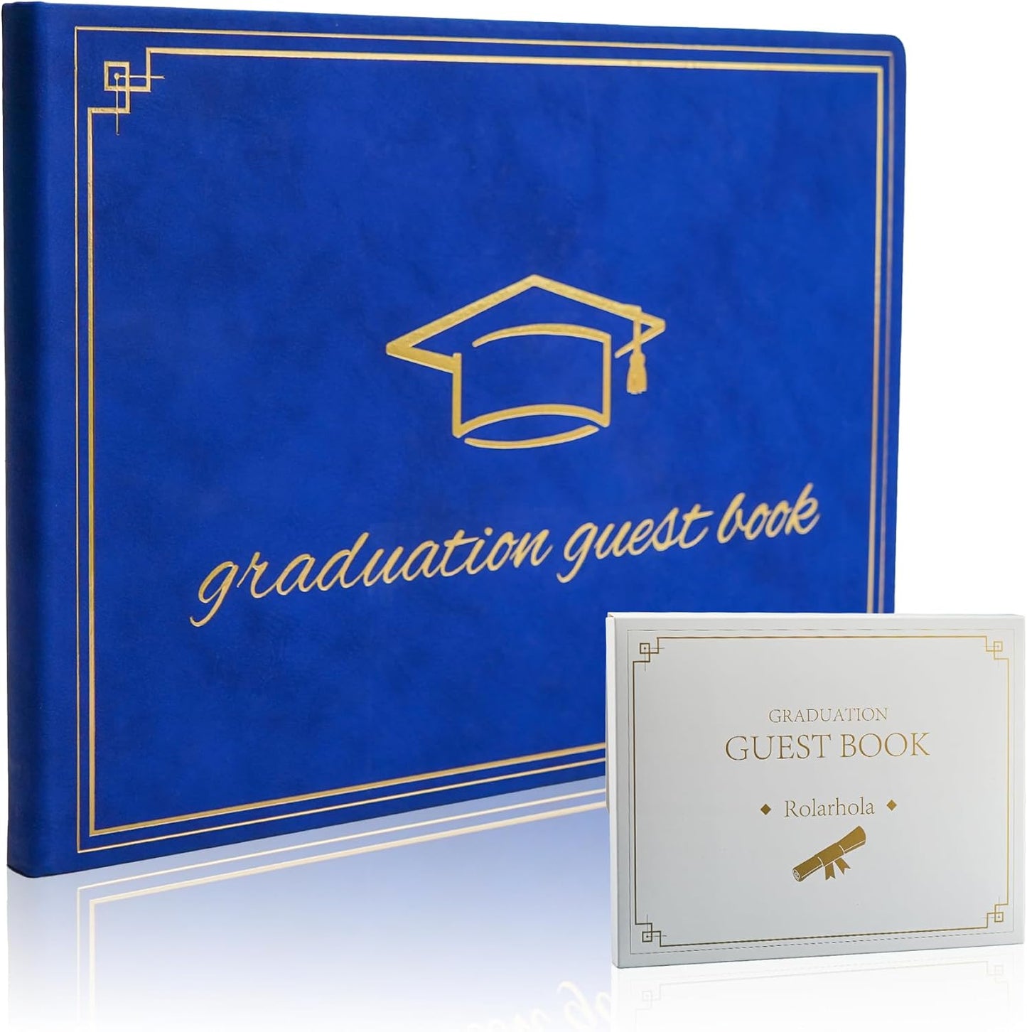 2026 Graduation Guest Book - Elegant 7x9 Inch White, Graduation Memory Book 2026 with Premium 120 Pages, 2026 Graduation Guest Sign in Book for College Graduates (Classic Graduation Gift)