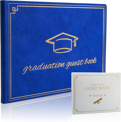 2026 Graduation Guest Book - Elegant 7x9 Inch White, Graduation Memory Book 2026 with Premium 120 Pages, 2026 Graduation Guest Sign in Book for College Graduates (Classic Graduation Gift)