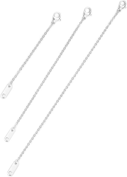 Altitude Boutique 18k Gold Plated Necklace Extenders Delicate Necklace Extender Chain Set for Women 3 Piece Set, Extensions 2", 4", 6" Inches Hypoallergenic in Gold, Rose Gold, or Silver