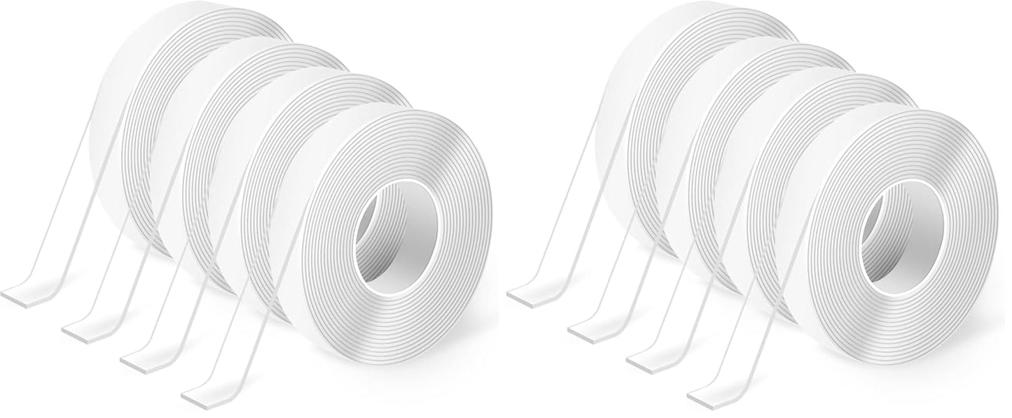 Art3d Double-Sided Mounting Tape (10FT), Multipurpose Removable Adhesive Foam Tape, Transparent, Household