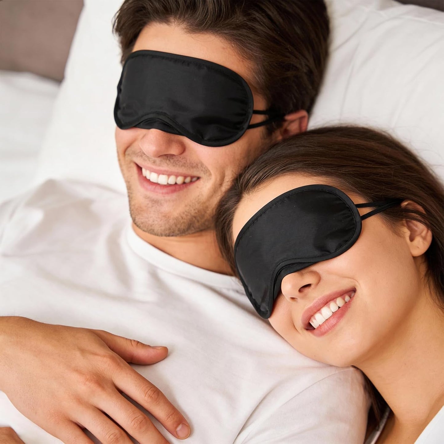 Eye Mask Sleep Masks Bulk Blindfolds for Team Building 10 Pcs Blindfold Sleep Eye Masks for Party Games Black Blindfold Eyes Covers with Nose Pad and Elastic Strap Sleeping Mask Kids Men Women (Black)