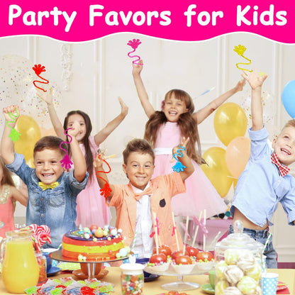 100PCS Sticky Hands Birthday Party Favors for Kids 4-8 8-12 Summer Goodie Bag Stuffers Classroom Treasure Box Toys Carnival Prizes Bulk Mini Treat Trinket Pinata Fillers End of Year Students Gifts