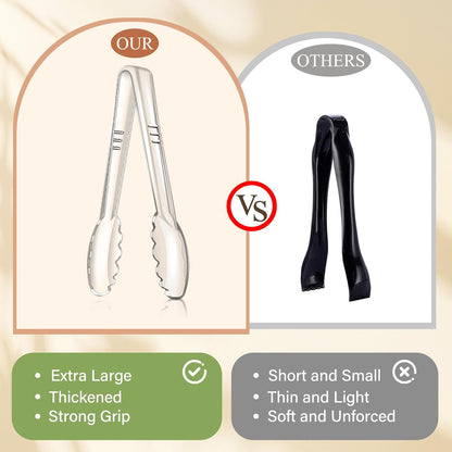Disposable Plastic Serving Utensils Set (Black, 36 Pcs)