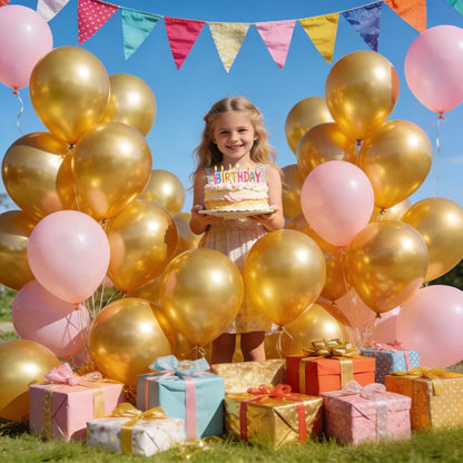 110pcs Black Balloon 12 inch, Black Latex Balloons for Birthday Party Baby Shower Wedding(with 2 Ribbons). - Colors B