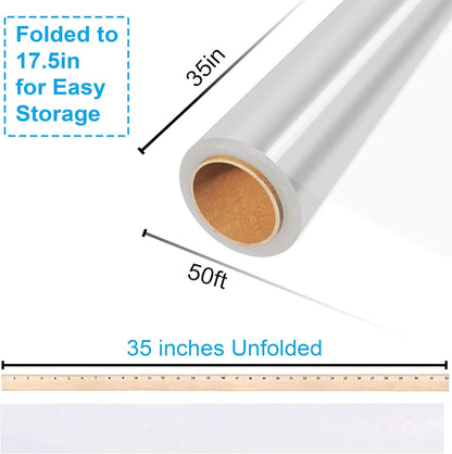 JOYIT 100 ft Clear Cellophane Wrap Roll (31.5 in x 100 ft) - 3 Mil Thicken Cellophane Roll,Cellophane Bags Large,Wrapping Paper for Flower Gift Baskets Wrap (31.5" fold into 16")