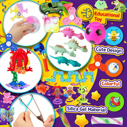 212-Pack Assorted Party Favors Gift Toy Set for Boys Girls, Novelty Items for Events, Prize Drawings, Carnival Favors, Surprise Bag Fillers, Celebration Supplies Class Gift for 3 Years and Above