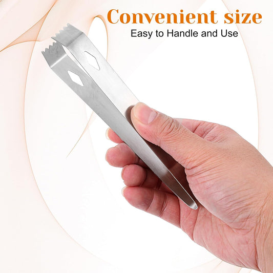 2PCS Mini Metal Tongs, Stainless Steel Tongs for Serving Food, Small Metal Tong for Appetizers Buffet Toaster, Charcuterie Accessories & Kitchen Utensils - 6.3 Inch