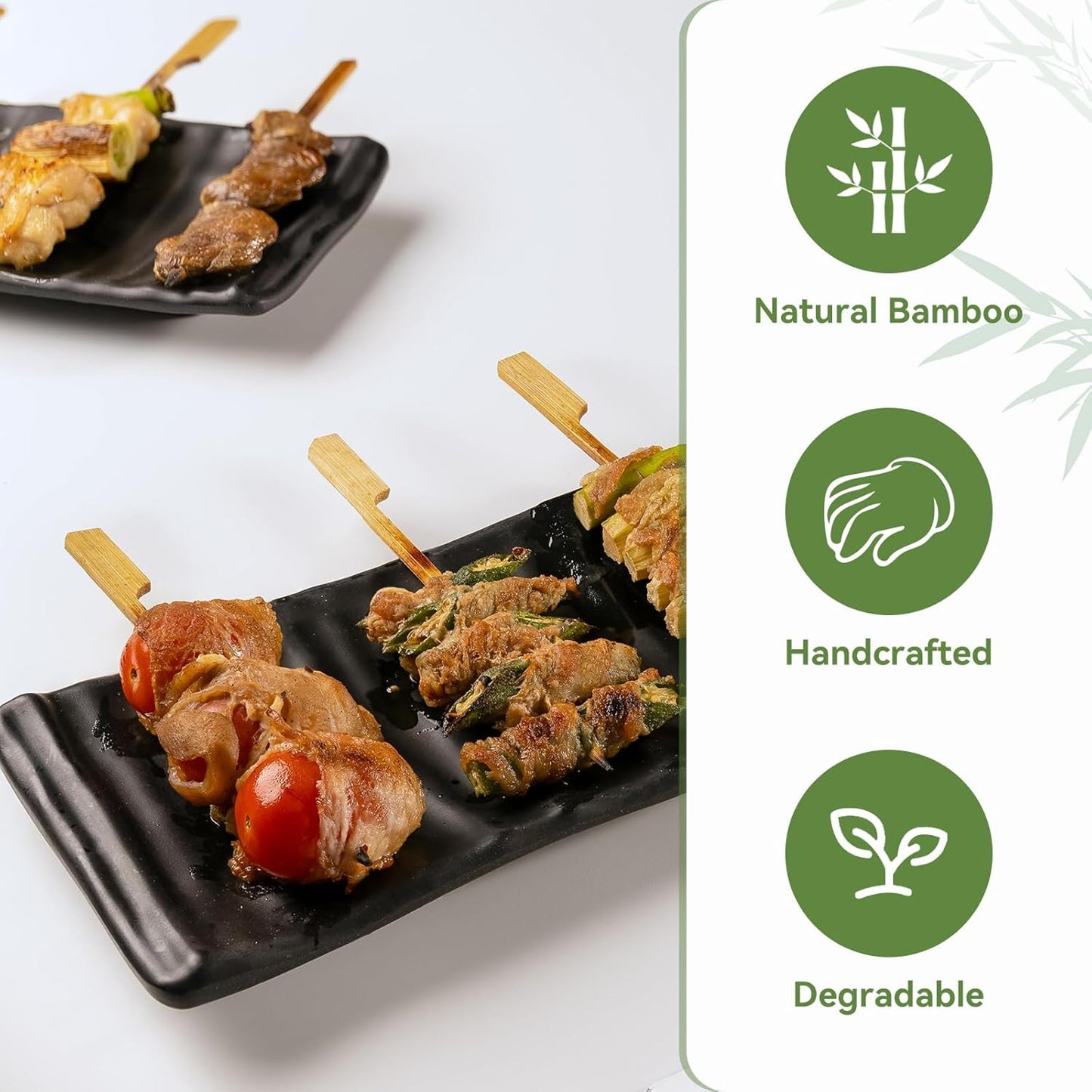 100PCS Cocktail Picks, Fancy Toothpicks for Appetizers, Decorative Skewers for Appetizers Drinks Party Fruit, 4.7 Inch Long Wooden Bamboo Gold Ball Food Sticks Charcuterie Boards Accessories