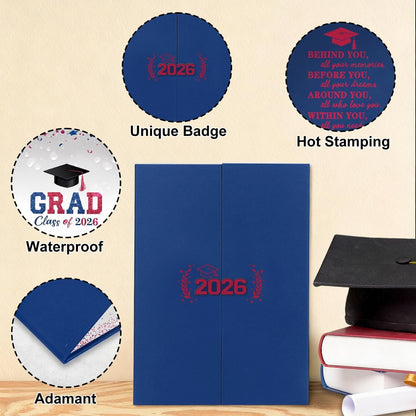 QIYANPAX Graduation Guest Book 2026, Blue and Gold Graduation Decorations Class of 2026, Graduation Signature Book, Congrats Grad Guest Book Alternative, Unique Graduation Gifts