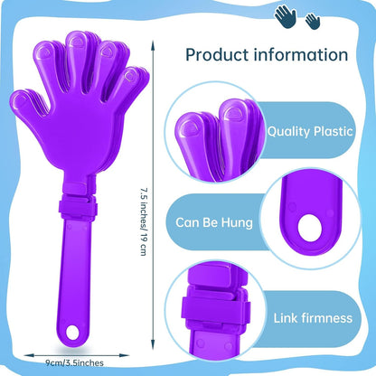 120 Pieces Coral Red Hand Clappers 7.5 Inch Clappers Noisemakers Noise Makers Plastic Clapper Party Favors Sporting Events Cheers Ball Dance Basketball Football Noisemakers （Coral Red）