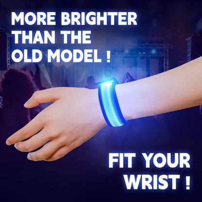KIRALUMI 8 PCS LED Glow Bracelets, Light Up Bracelets for Kids Adults - Christmas Glow in The Dark Party Bracelets Favors Supplies for Concerts, Festivals, Game Prizes, Sports, Rave Accessories.