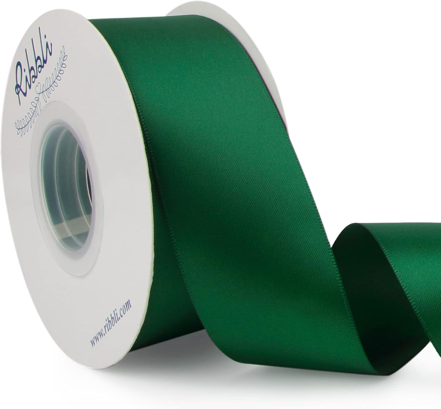 Ribbli Double Faced White Satin Ribbon,3/8” x Continuous 25 Yards,Fabric Ribbon use for Bows Bouquet,Gift Wrapping,Floral Arrangement