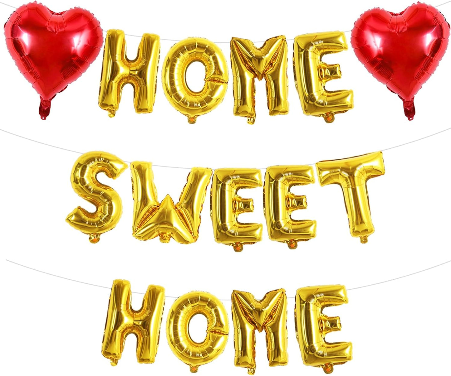 TONIFUL 16 Inch Cream White HOME SWEET HOME Letter Balloon,Decoraction for Housewarming, New Home Parties and Homecoming Celebrations,Ivory White Balloon Banner for Welcome Sign and Party Supplies