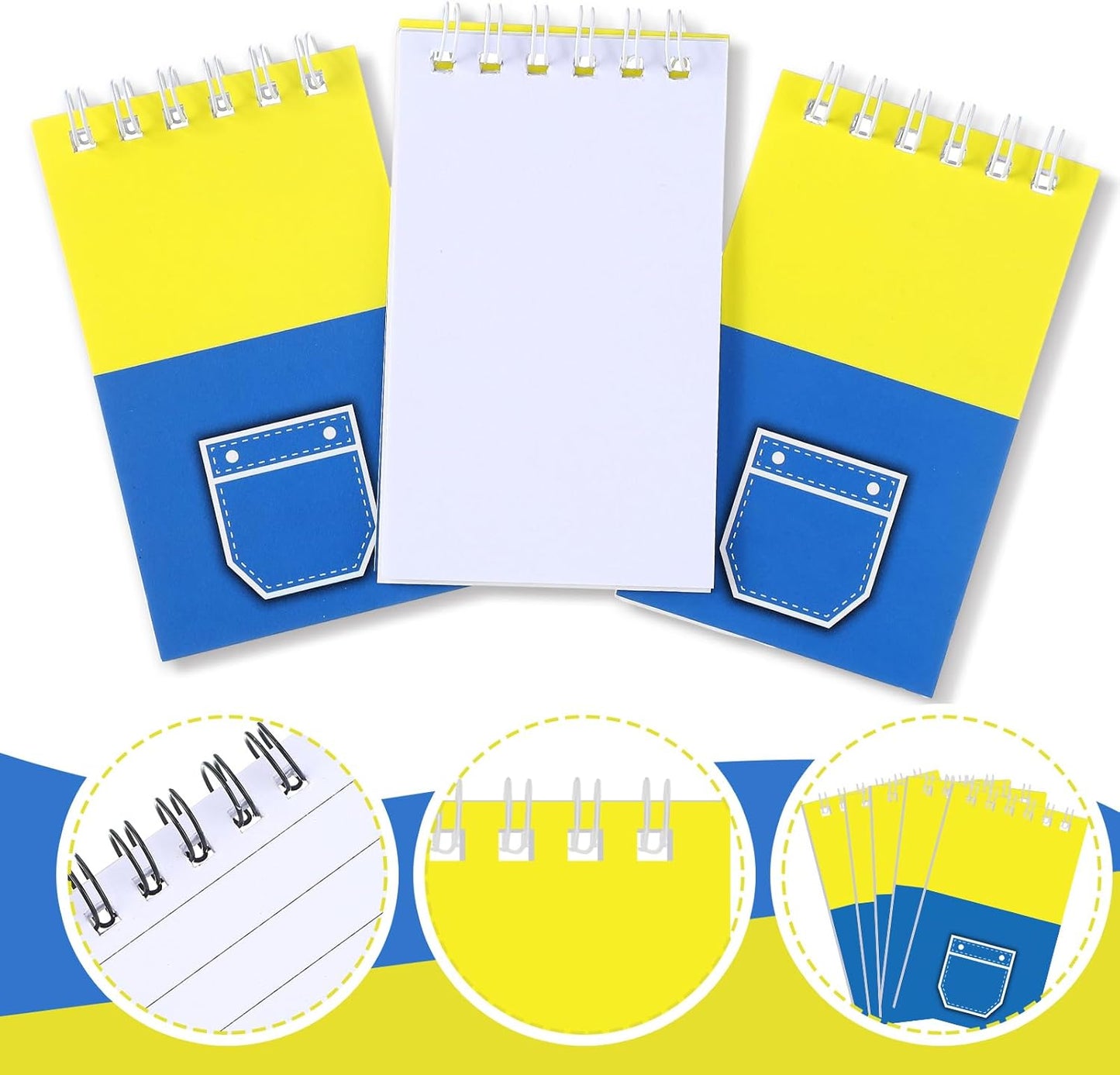 Eaasty 24 Packs Mini Cartoon Animation Party Favors Notebooks Red Cartoon Game Party Notepads Set Anime Themed Spiral Pocket Notepads for Boys Girls Classroom Birthday Office Party Favors