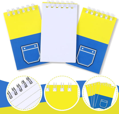 Eaasty 24 Packs Mini Cartoon Animation Party Favors Notebooks Red Cartoon Game Party Notepads Set Anime Themed Spiral Pocket Notepads for Boys Girls Classroom Birthday Office Party Favors