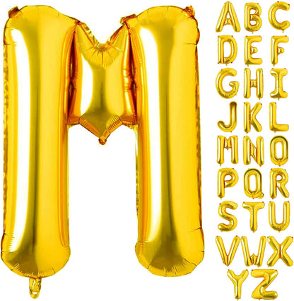 Lovoir 40 Inch Large Gold Letter A Balloons Big Size Jumbo Mylar Foil Helium Balloon for Birthday Party Celebration Decorations Alphabet Gold A