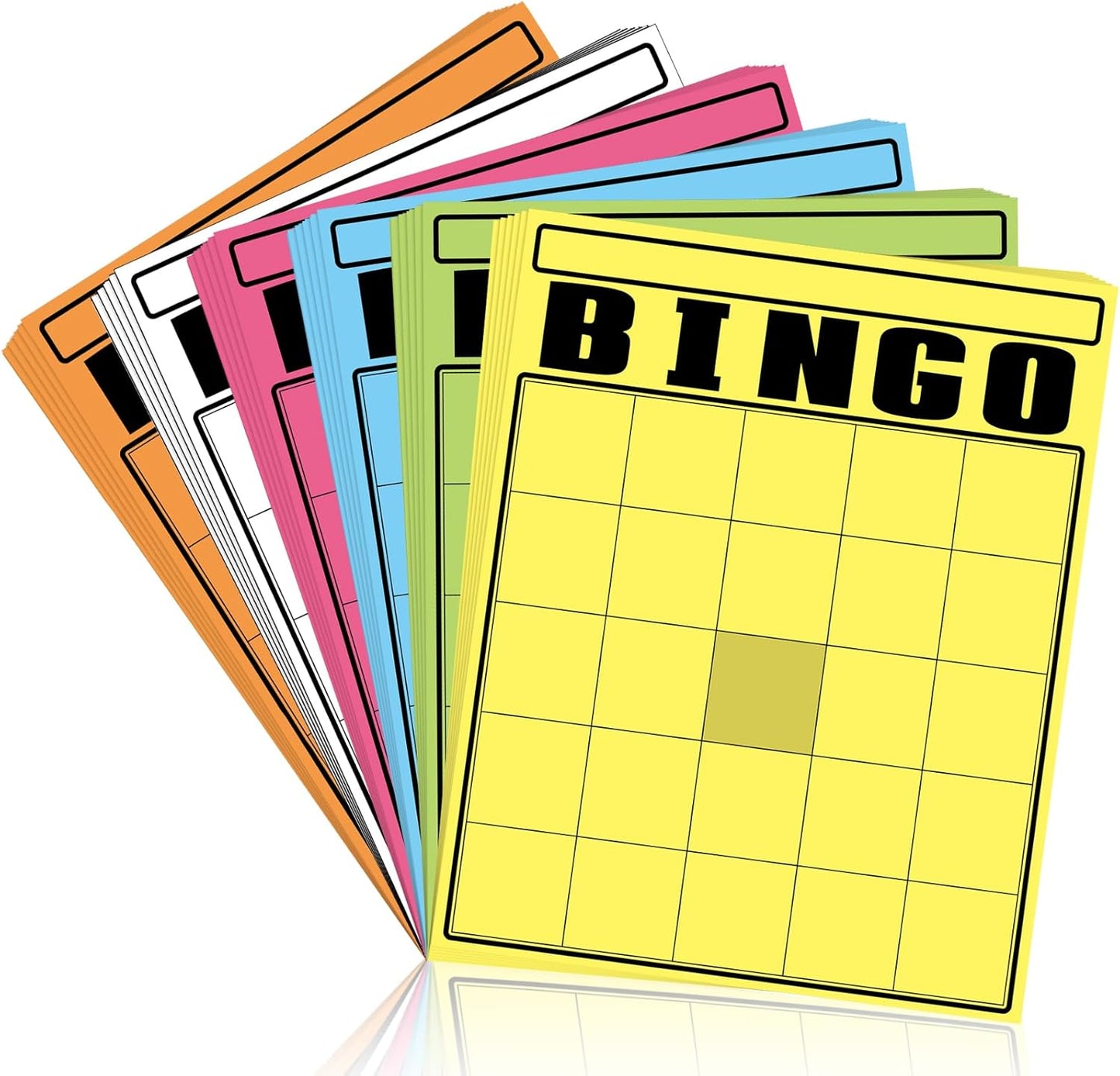 WinnerWhy 36 Pcs Blank Bingo Cards White Jumbo Bingo Game Board Make Your Own Cards Bulk Blank Large Sheet Squares Funny Game Board for Adult Party Square Fill in Gift