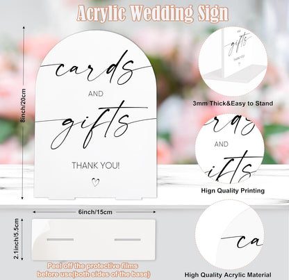 Sign Our Bible Wedding Sign, White Acrylic Wedding Guest Book Sign, Bridal Shower Decor, Elegant Arch Acrylic Table Top Signs for Reception Marriage Engagement Party Decorations