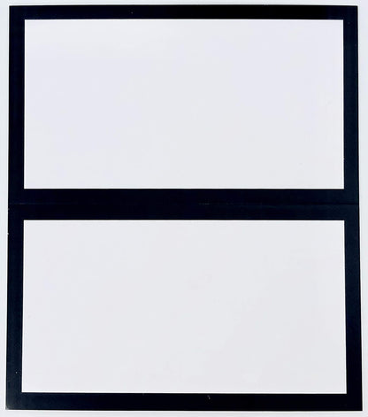 Tented Place Cards - 50 pack - Folded Place Cards are ideal for Wedding Placecards, Buffet food label, Banquet tables, Cocktail Parties, and Name Cards. Made of 14 pt. Matte Card Stock.