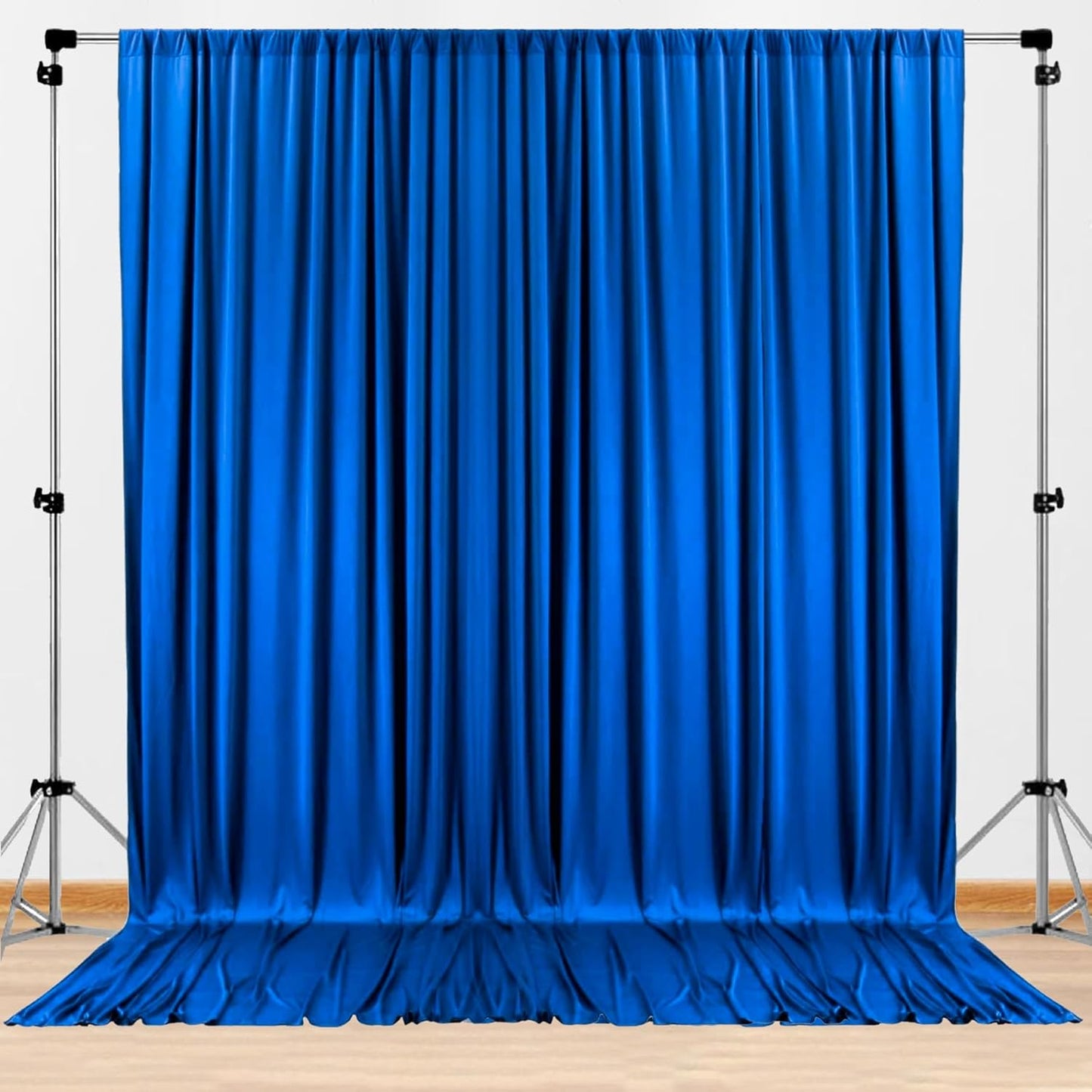 10ftx10ft Black Backdrop Curtains for Weddings Parties, Wrinkle Free 2 Panels Silky Polyester Photo Backdrop Drapes Back Drop Cloth Drapery for Birthday Mother'sDay Photography Background