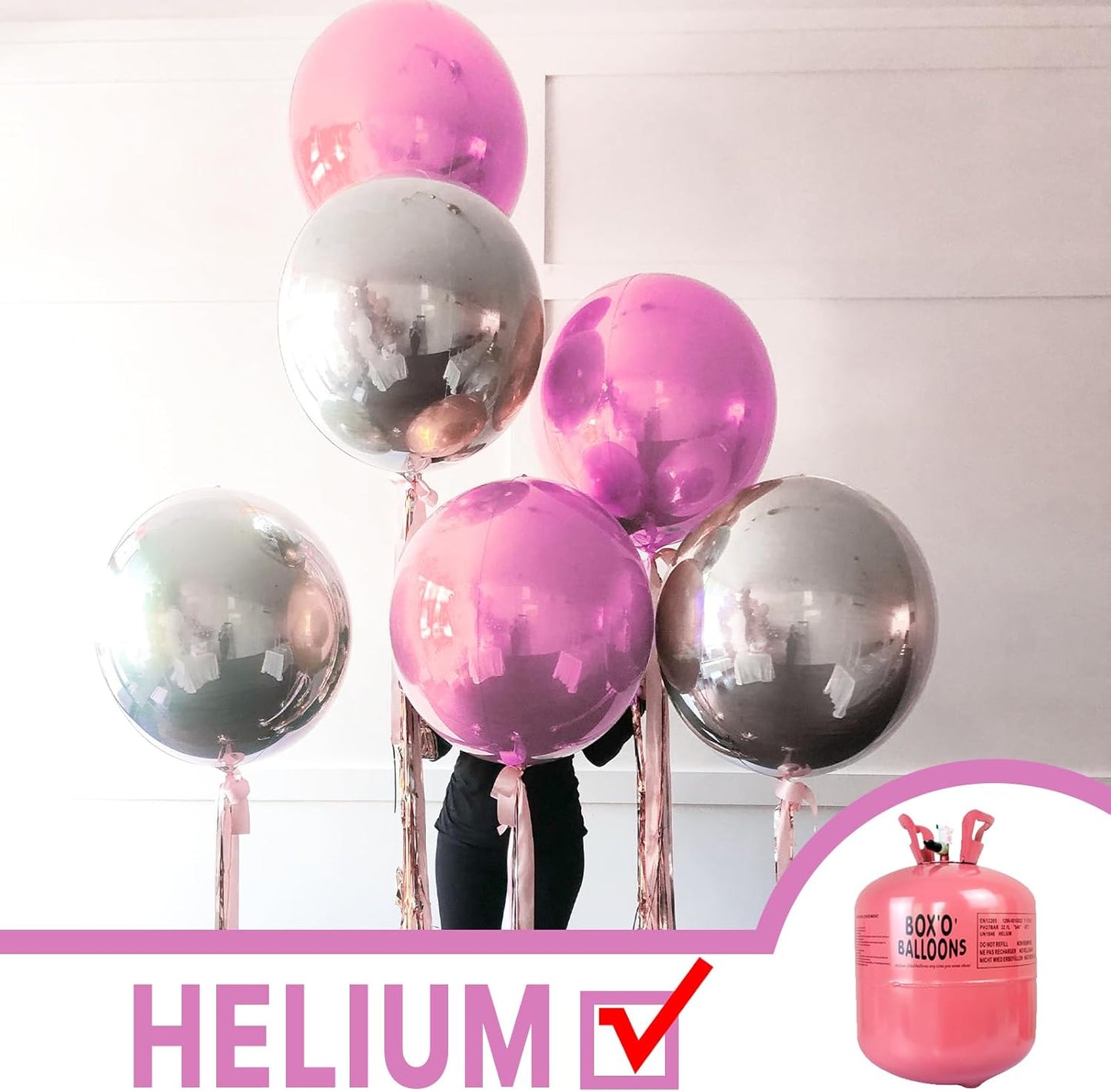 PartyWoo Metallic Gold Foil Balloons 20pcs Different Sizes Pack of 22 15 10 Inch Large Round Foil 4D Inflatable Mirror Ball Mylar Balloons for Graduation Birthday Baby Shower Party Decorations