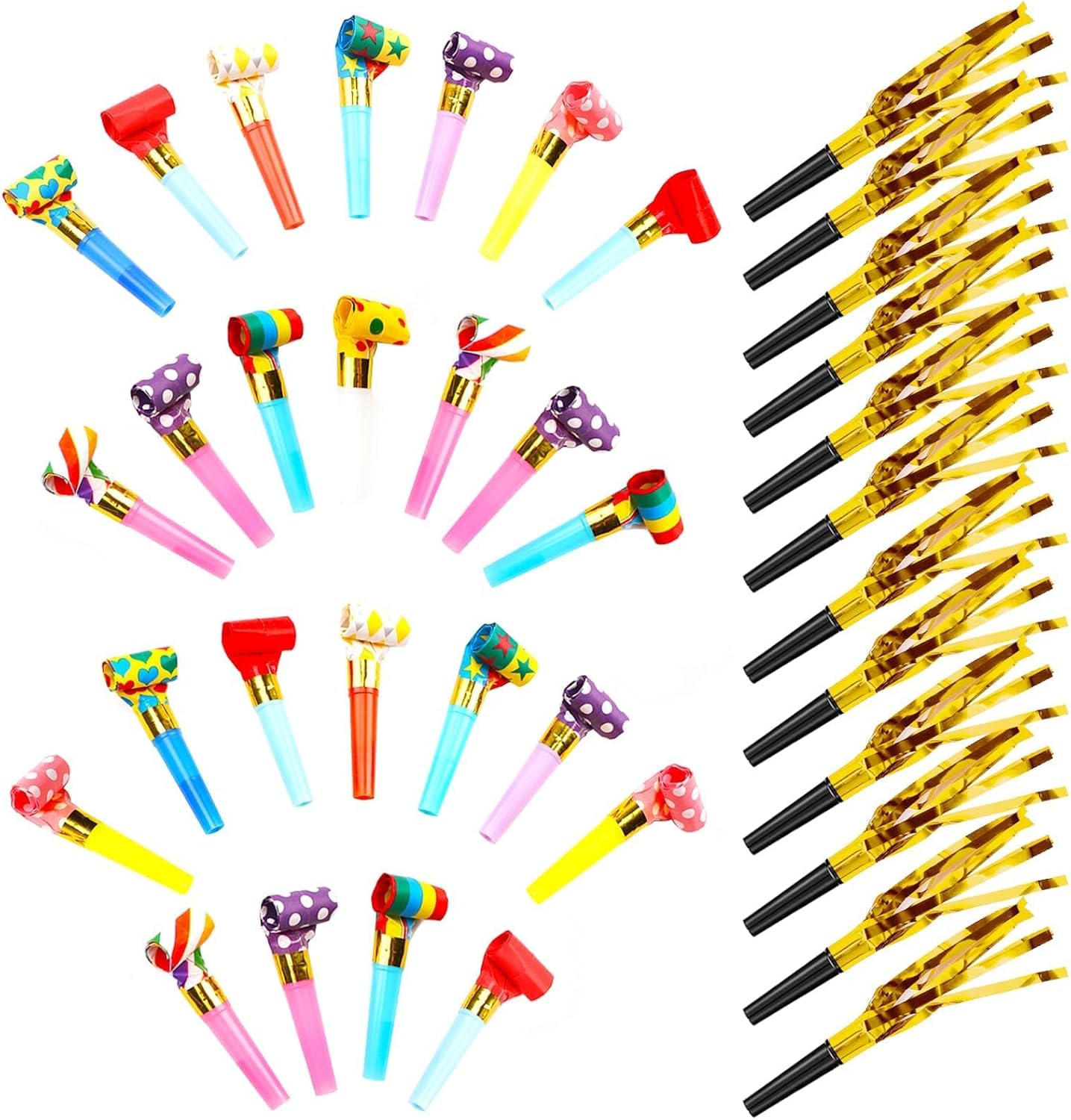 37 Pieces Blow Dragon Set Gold Noisemakers Funny Party Horns Birthday Blowers Party Blowers Noisemakers Party Blowers Noise Makers Party Favors